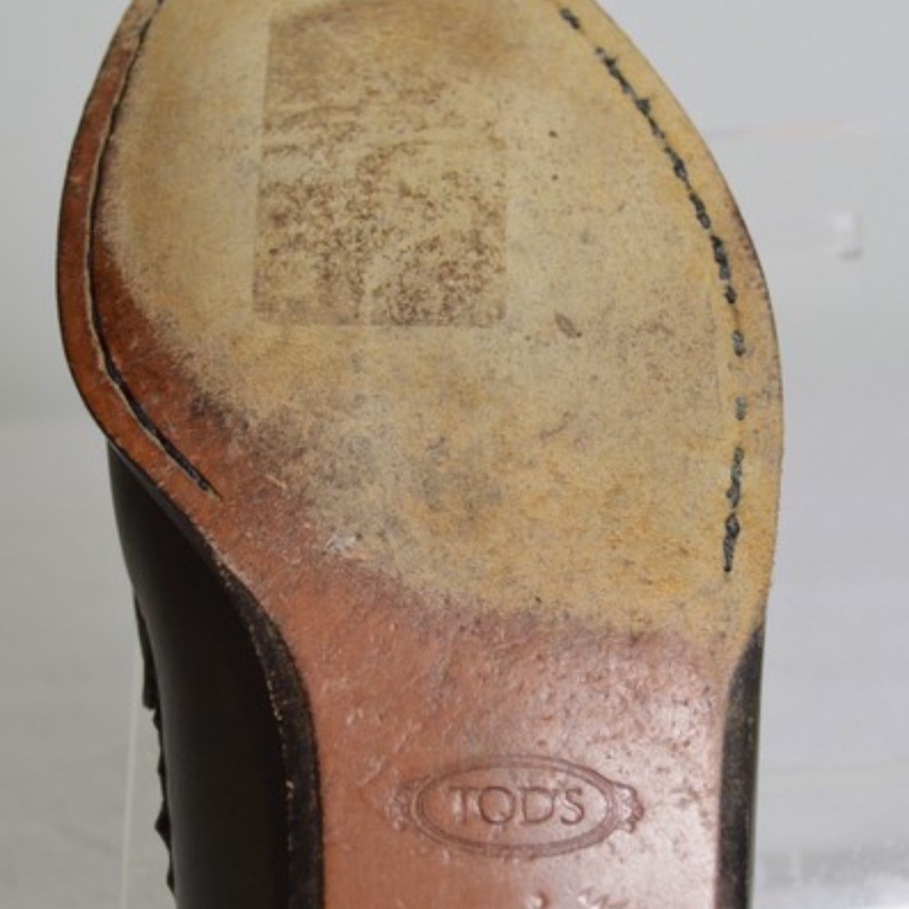 Olive Green Contrast Stitching Driving Flats Made in Italy 🇮🇹 - Picture 7 of 13